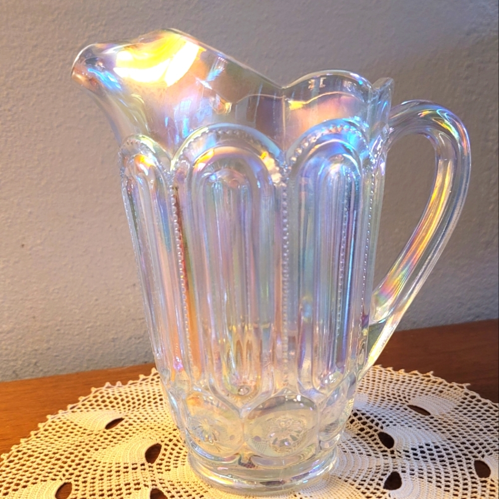 LE Smith iridescent Moon & Stars pitcher